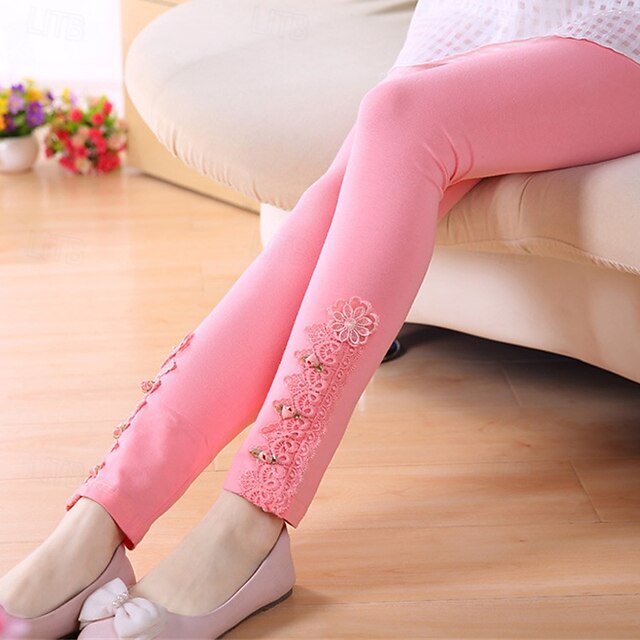  Bambino Da ragazza Ghette Tinta unica Giornaliero Scuola 4-12 anni Primavera Rosa Blu marino Grigio