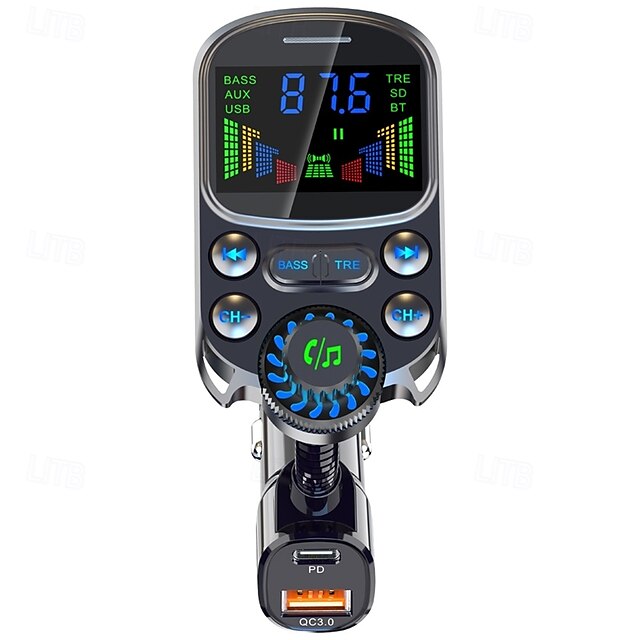  高品質のミニカー MP3 プレーヤー Bluetooth 音楽スピーカー 30W 急速充電器、車用 FM トランスミッター MP3 プレーヤー