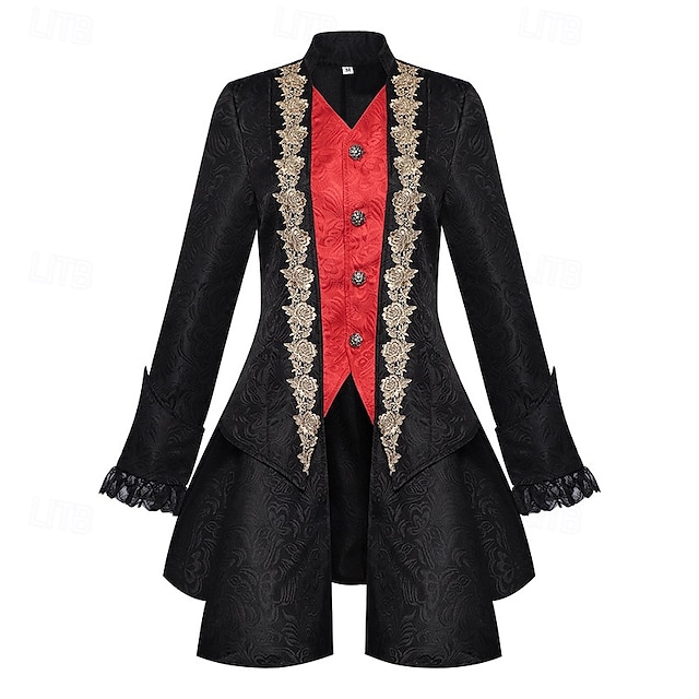  Punk & Gothic Medieval Renaissance Coat Jacket Tailcoat Prince Gentleman Women's Royal Steampunk Halloween Masquerade Event / Party Masquerade Adults' Coat