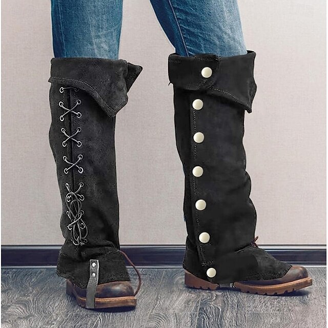 Retro Vintage Medieval 17th Century Cosplay Costume Gaiters Boot Covers ...