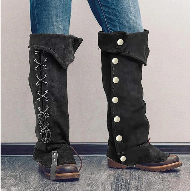 Retro Vintage Medieval 17th Century Cosplay Costume Gaiters Boot Covers ...