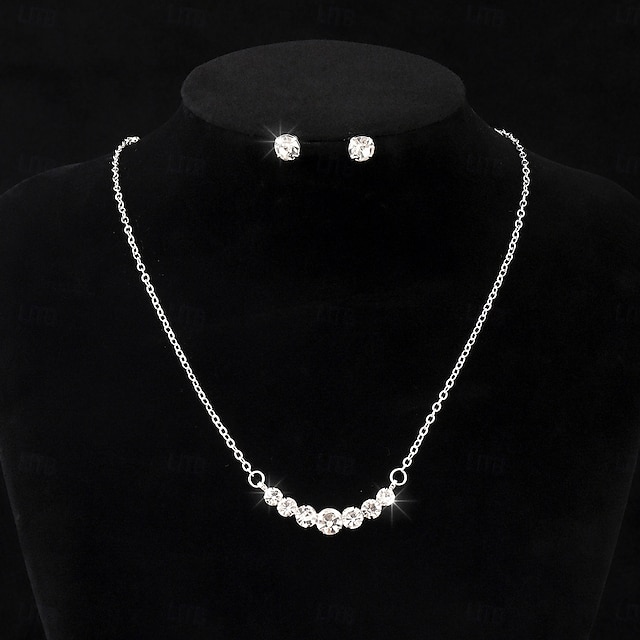  I monili nuziali 1 Lega Orecchini Collane Per donna Di tendenza Moda Romantico Fantasia Gioia Di forma geometrica Parure di gioielli Per Feste