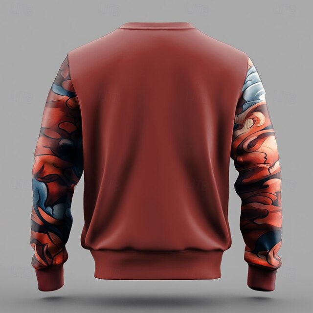  Men's Animal Cartoon Sweatshirt Sweatshirt Long Sleeve Sweatshirt Crew Neck Fashion Cool 3D 3D Printing Vacation Going out Streetwear Crewneck 3D Print Winter Spring &  Fall