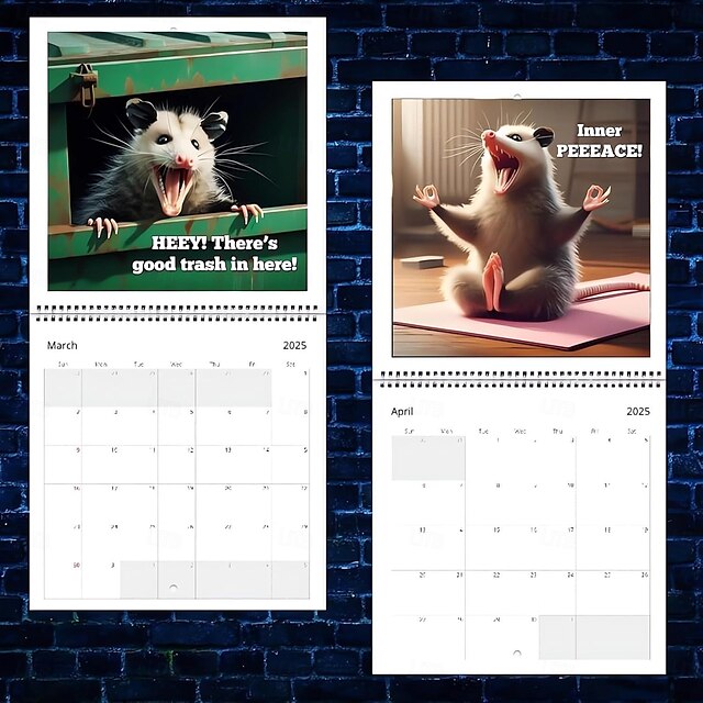 2025 Funny Screaming Possums Calendar, Screaming Possum Calendar, 2025