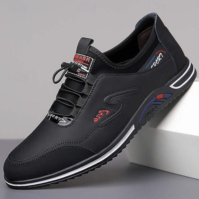  baskets de sport à enfiler pour hommes avec broderie élégante, chaussures de sport légères et confortables pour les vêtements décontractés et les activités de plein air