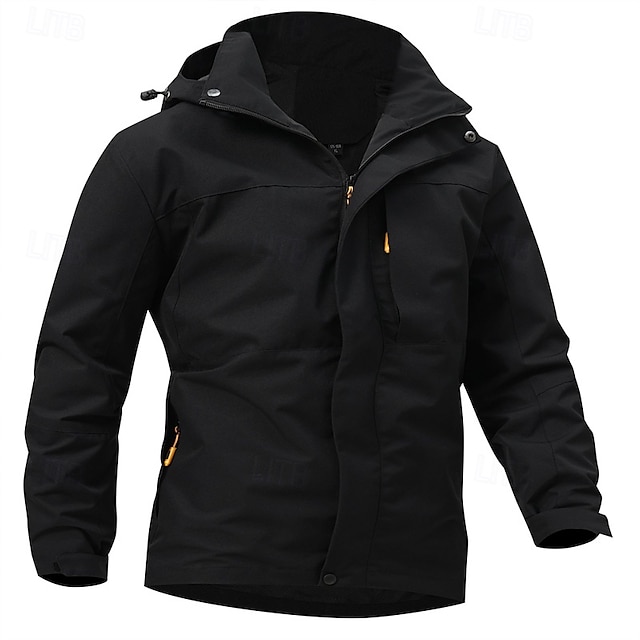  Men's Softshell Jacket Hiking Jacket Outdoor Windproof Water Resistant Windbreaker Jacket Traveling Dark Grey Black White Blue Light Grey