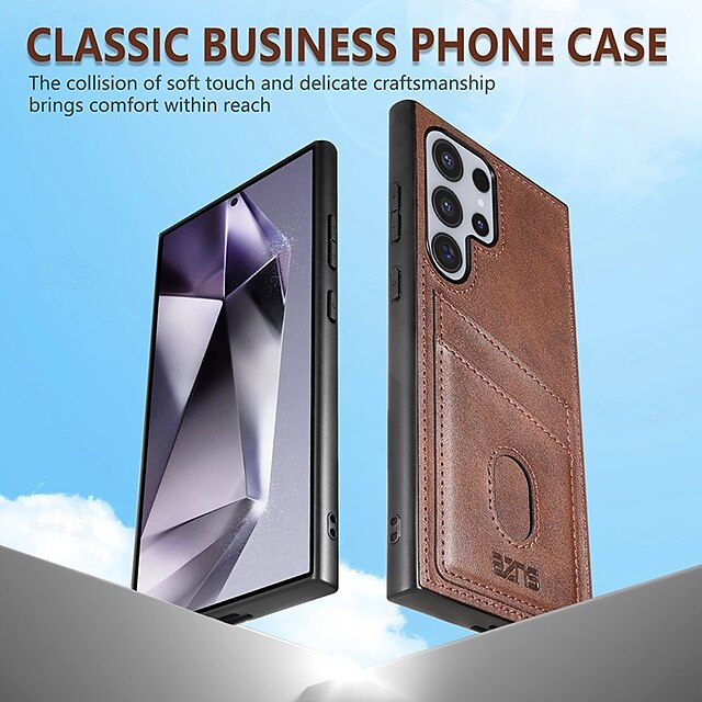  telefoon hoesje Voor S24 S24 Ultra Plus S24 FE S23 S22 S21 S20 Ultra Plus FE A55 A35 A25 A15 5G A54 A34 A14 A73 A53 A33 A23 A13 S25 Ultra Achterkant Kaartsleuf Schokbestendig Retro TPU PU-nahka