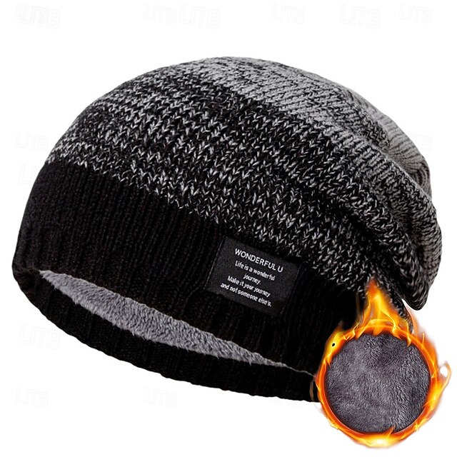  Per uomo Unisex Cappello a cuffia Cappelli invernali Berretti 骷髅头毛线帽 Cappello lavorato a maglia Rosso Kaki Fibra acrilica Lavorato a maglia Accogliente Da tutti i giorni Per uscire Color Block Caldo