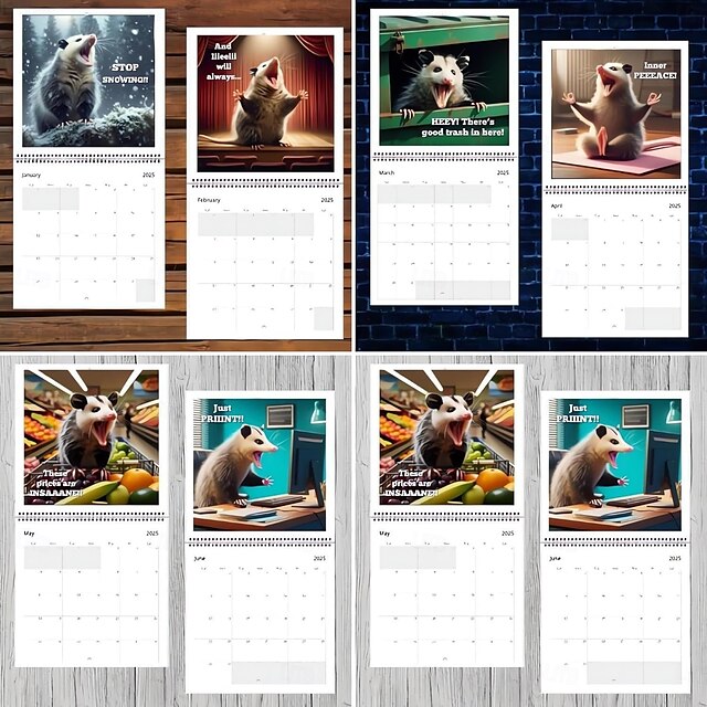 2025 Funny Screaming Possums Calendar, Screaming Possum Calendar, 2025