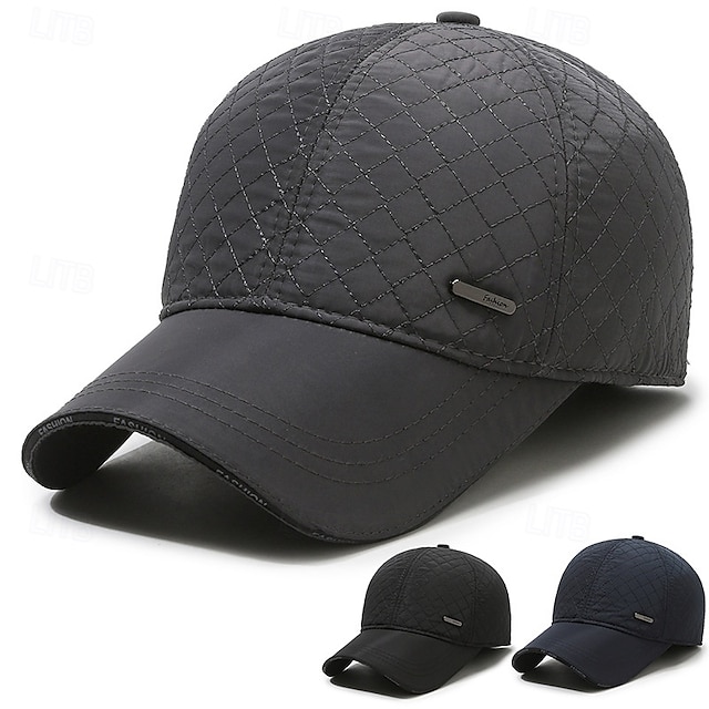  Férfi Téli kalapok Téli meleg sapka Téli baseballsapka fülvédővel Téli baseball sapka Fekete Sötét tengerészkék Poliészter Állítható Divat Modern Kortárs Hétköznapi viselet Fesztivál Egyszínű / Sima