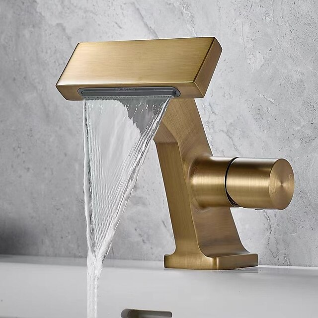  Torneira pia do banheiro - Cascata Galvanizar Conjunto Central Monocomando e Uma AberturaBath Taps