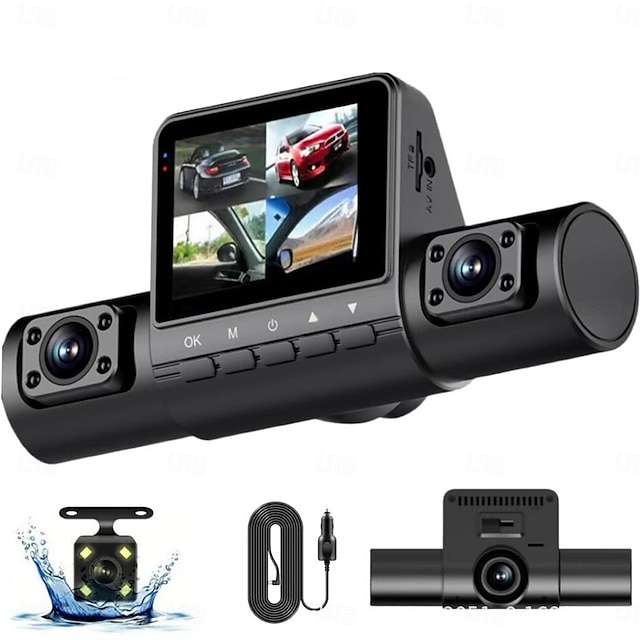  dash cam 4 canali 1080p registratore di guida hd1080p anteriore interno retrovisore visione notturna a infrarossi carica auto telecamera di retromarcia