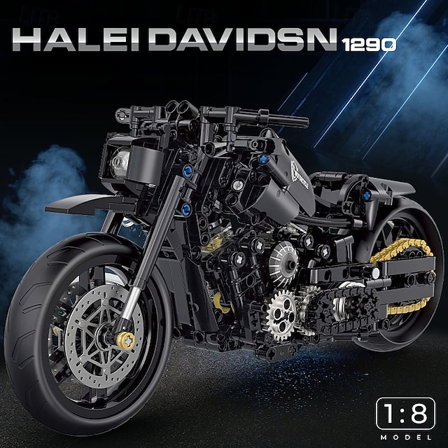  Technic Motorcycle Model Building Block Toy Gift for Halloween Christmas