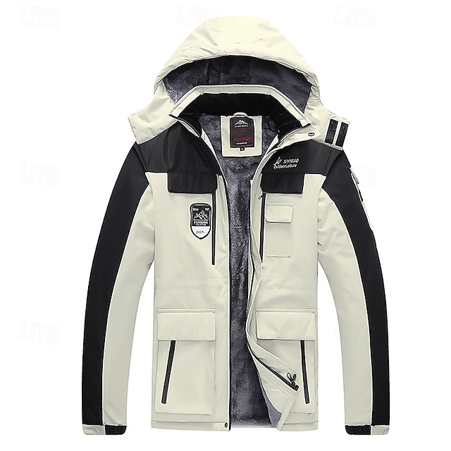  Homens Jaqueta Softshell Jaqueta de Trilha Jaqueta de lã para caminhada Inverno Ao ar livre Bloco de cor Térmico / Quente Forro de Velocino A Prova de Vento Impermeável Jaqueta corta-vento Viajar