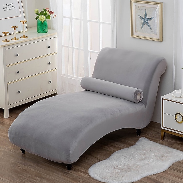  housse de chaise longue en velours housse de luxe pour salon housse de chaise longue d'intérieur extensible ultra douce lavable en machine