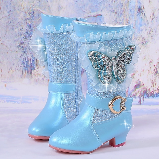  Fille Bottes Bottes décontractées Chaussures habillées Bottes mi-mollet Botillons Cuir Respirabilité Ne glisse pas Augmenter la hauteur Chaussures de princesse Grands enfants (7 ans et +) Petits