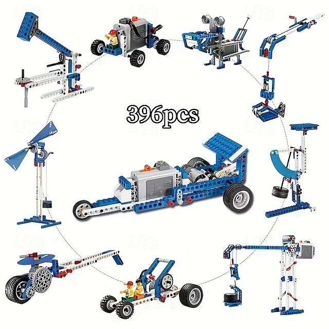  Blocs de construction Modèle de véhicule 396 pcs compatible Coque en plastique Legoing Créatif Jouets de décompression Interaction parent-enfant pour enfant Jouet Cadeau