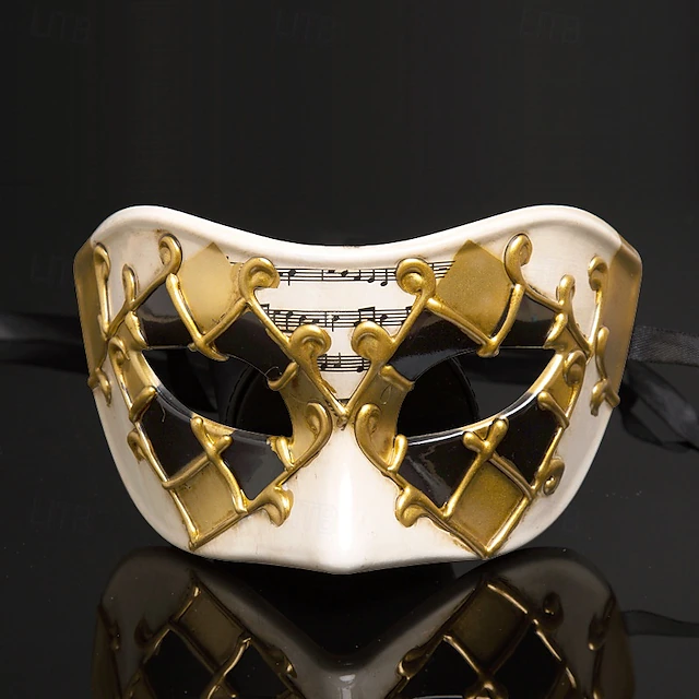 Harlequin Halloween Venetian Mask Arlecchino Carnival Mask Half Face Adults' Men's Halloween Carnival Mardi Gras Party Masquerade Carnival of Venice Easy Halloween Costumes Dress Up 8