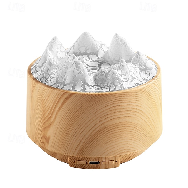  1pc Simulated Volcano Iceberg Style Aromatherapy Diffuser With Remote Control 7 Color Lights Timed Air Freshener Fragrance Diffuser