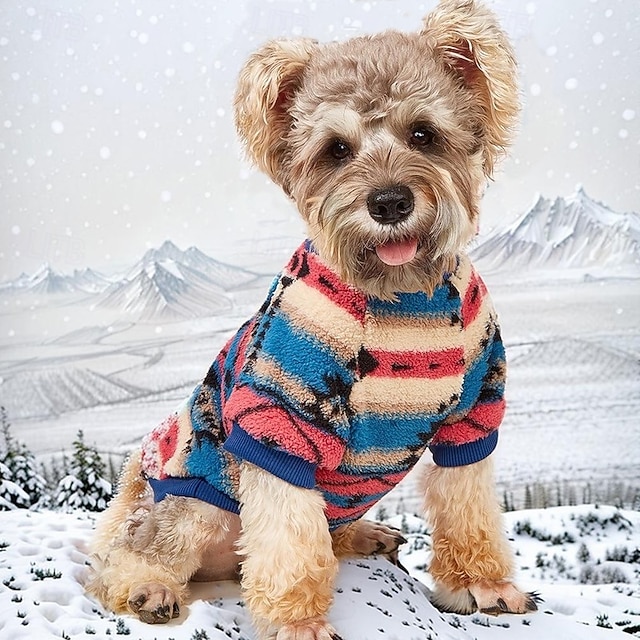  Dog Cat Sweatshirt Cute Casual Winter Warm Breathable Soft Washable Comfortable Outdoor Casual Daily Dog Clothing for Bichon Frise Pomeranian Baby Pet Papillon Small