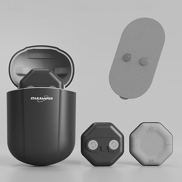  Patch de massage TENS portable sans fil, patch de stimulation musculaire pour soulager la douleur, rechargeable avec étui de chargement, patch à impulsion électrique pour la relaxation