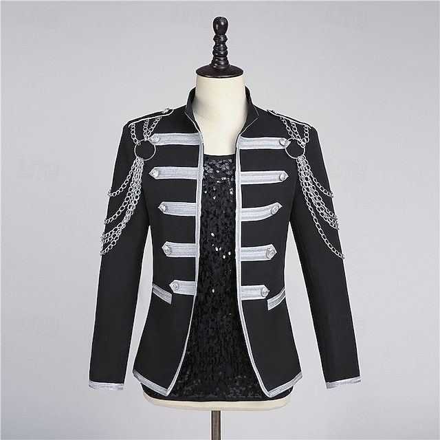  Retro Vintage Rococo Coat Masquerade Circus Jacket Prince Aristocrat Men's Carnival Masquerade Mardi Gras Event / Party Adults' Coat Spring Fall & Winter