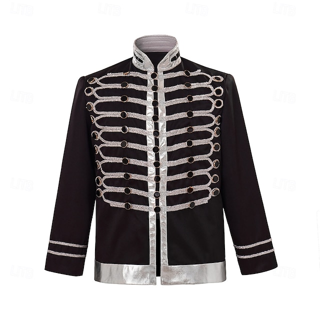  Retro Vintage Rococo Coat Masquerade Circus Jacket Prince Aristocrat Men's Carnival Masquerade Mardi Gras Event / Party Adults' Coat Spring Fall & Winter
