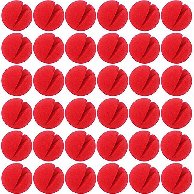 35 PCS Clown Red Nose Bulk Joker Clown Circus Adults' Men's Women's Funny Costume Performance Party Halloween Carnival Easy Carnival Costume 7