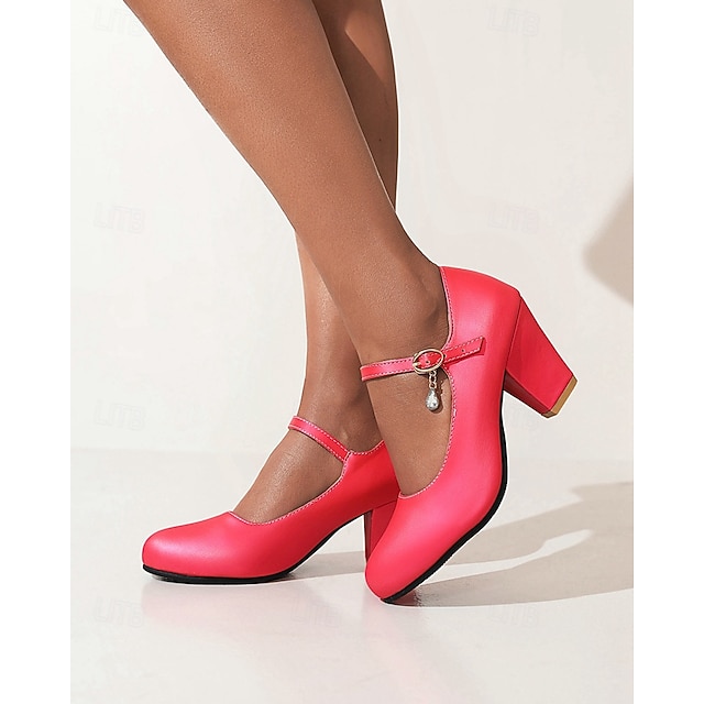  Escarpins Mary Jane bleu clair pour femmes avec bride à boucle décorative et talons compensés – chaussures élégantes pour les fêtes et les événements formels