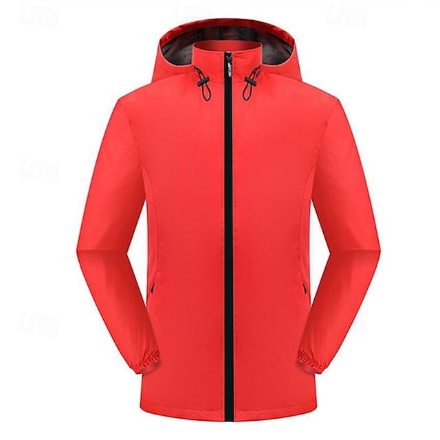  Men's Hiking Jacket Winter Outdoor Thermal Warm Windproof Water Resistant Lightweight Jacket Windbreaker Jacket Traveling Black Red Navy Blue Royal Blue Orange
