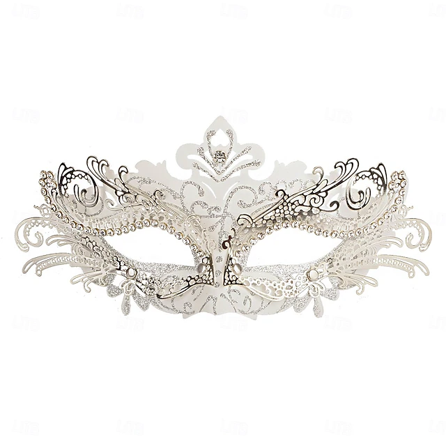 Queen Halloween Venetian Mask Columbina Phantom Of The Opera Carnival Mask Half Face Adults' Women's Halloween Carnival Mardi Gras Party Masquerade Carnival of Venice Easy Halloween Costumes Dress Up 14