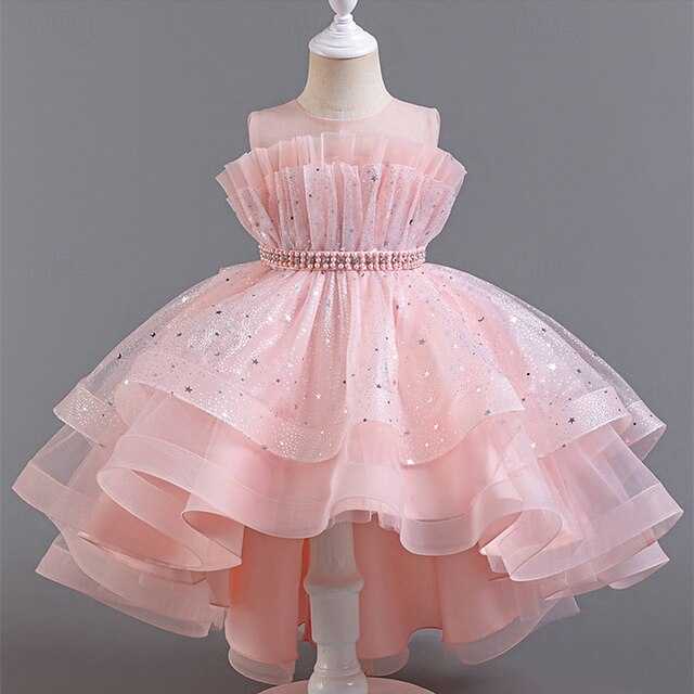 Bébé Enfant Fille Robe De Princesse Coton Robe Demoiselle D'honneur Robe De Soirée Mariage