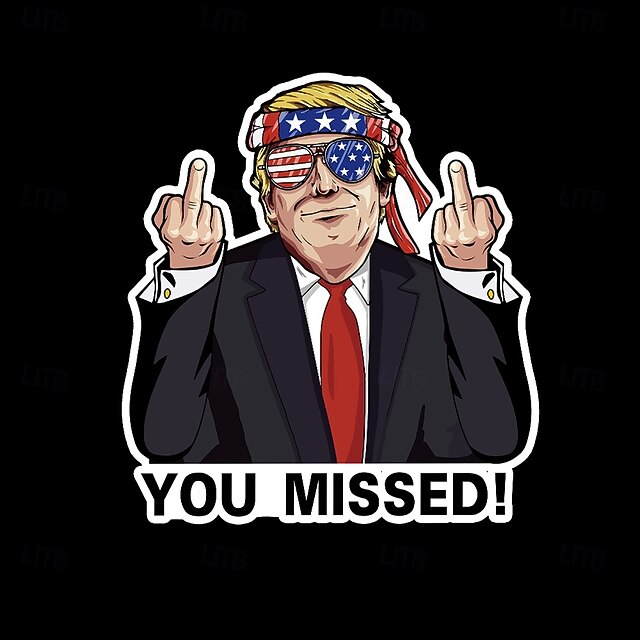 Trump Car Sticker Waterproof Vinyl Peeking Decal for Car Window Bumper