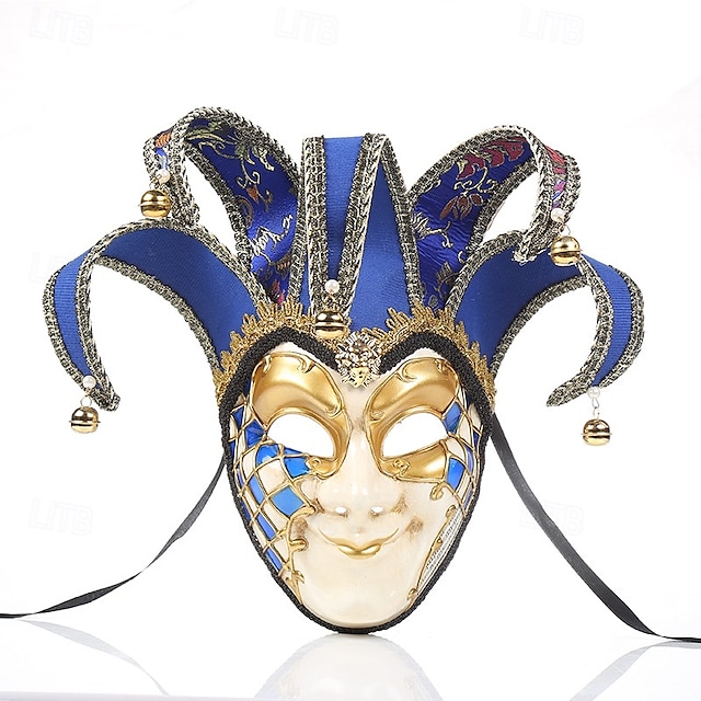 Harlekýn Karnevalová maska Benátská maska Arlecchino Dospělé Pánské Full face Párty Plesová maškaráda Karneval v Benátkách předvečer Všech svatých Karneval Mardi Gras Jednoduchý karnevalový kostým