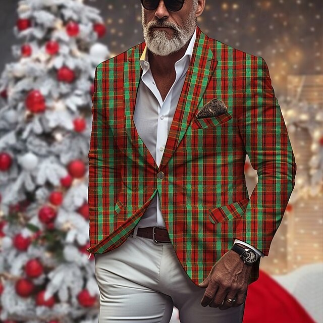 Men's Christmas Blazer Blazer Performance Christmas Cocktail Party