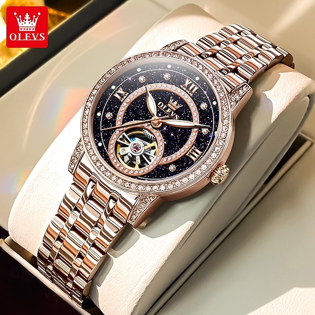  OLEVS Da donna Orologio meccanico Moda Casual Orologio da polso Automatico a Carica Automatica Luminoso Impermeabile Decorazione Lega Guarda