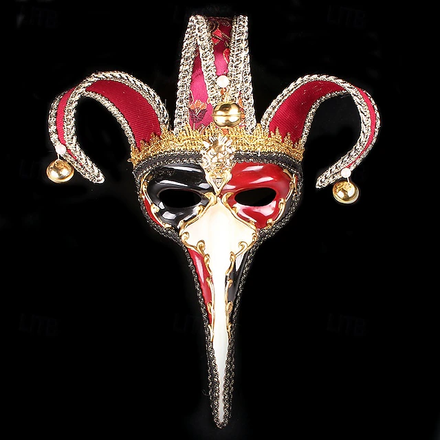 Bird Halloween Venetian Mask Pantalone Carnival Mask Half Face Adults' Men's Women's Halloween Carnival Mardi Gras Party Masquerade Carnival of Venice Easy Halloween Costumes Dress Up 8
