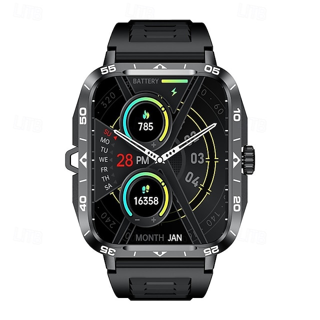  New Zw59 Smartwatch Flashlight Makes Phone Calls Sleep Blood Pressure Health Monitoring Outdoor Waterproof Clock Display Alarm Clock Vibration ReminderMusic Playback Versatile Dial Sedentary Re