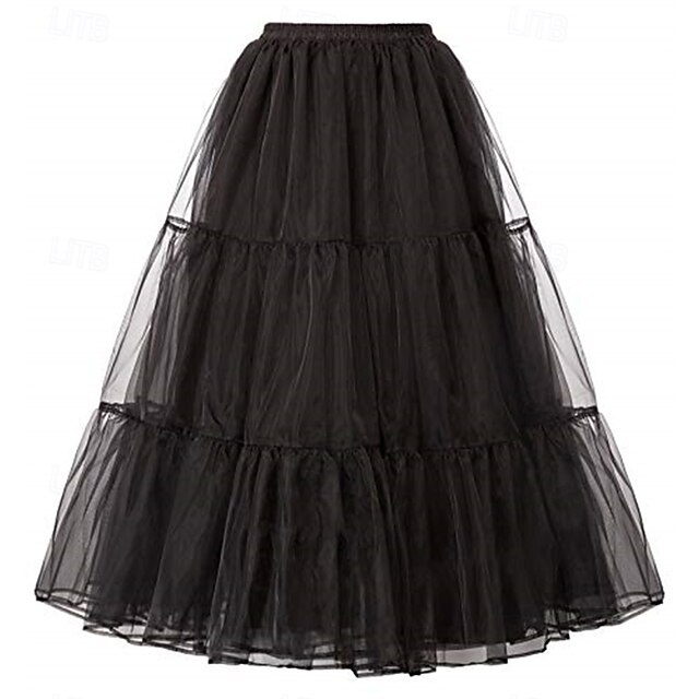  Anos 50 Princesa Anágua Sob saia saia de tule Côr Sólida Fantasia Mulheres Baile de Máscaras Festa / Eventos Baile de Formatura Festa de Solteira Adulto Saia