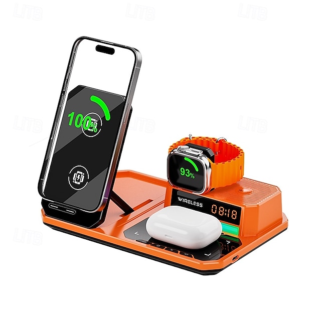  Handy Ladestation 15 W Ausgangsleistung Drahtlose Ladestation ASTM Schnelles kabelloses Laden MagSafe für mehrere Geräte Für Kompatibel mit allen kabellos aufladbaren Geräten