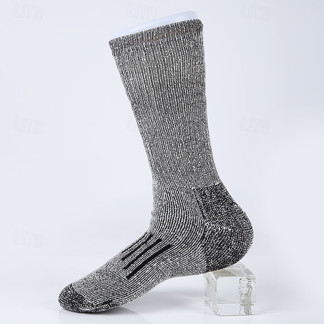  4 pares Hombre Calcetines de senderismo Calcetas Mantiene abrigado Suave Eslático Cómodo Invierno Al aire libre Retazos Lana Verde Ejército Azul Café para Caza Ciclismo / Bicicleta Camping