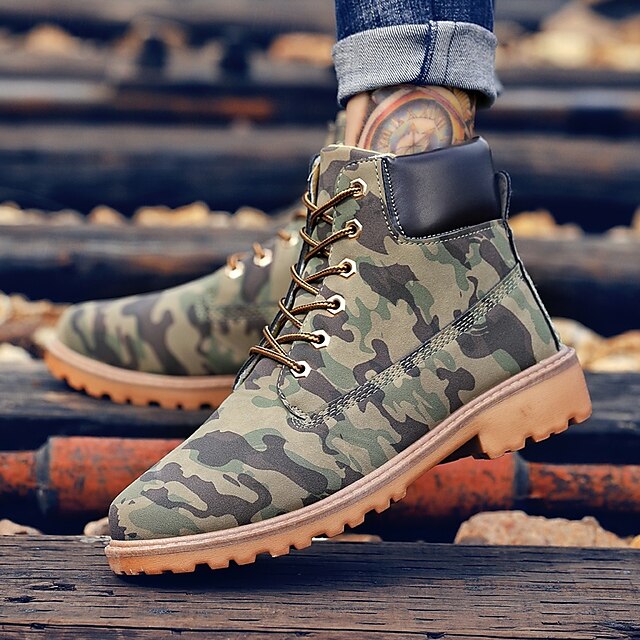  botas de trabalho amarelas clássicas masculinas – botas de cano curto duráveis com cadarço, colarinho acolchoado e sola resistente