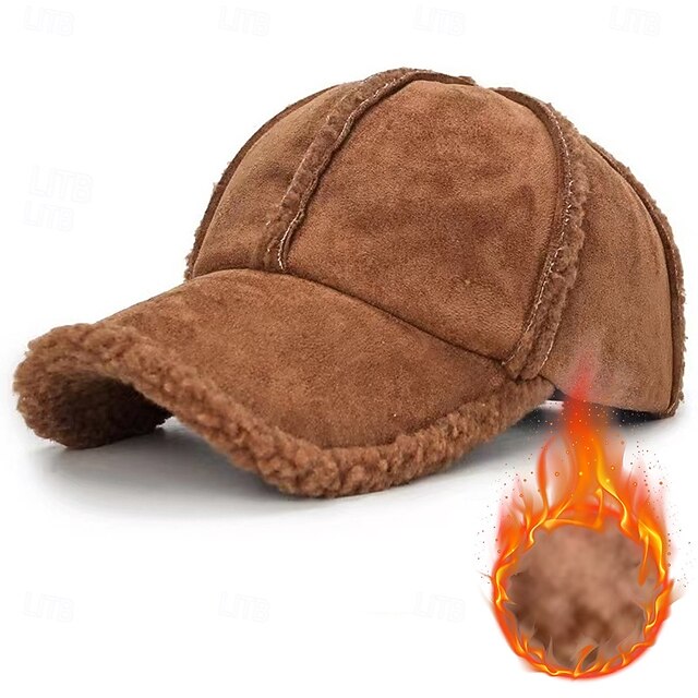  Homme Casquette de Baseball Chapeaux d'hiver Bonnet chaud d'hiver Noir Jaune Coton Ajustable Mode Usage quotidien Festival Couleur unie / unie Décontracté / Quotidien