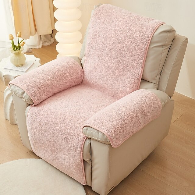  Fleece Recliner Cover Soft and Cozy Slipcover Perfect for Protecting and Refreshing Your Recliner Adds Comfort and Warmth to Your Living Room or Home Theater Decor