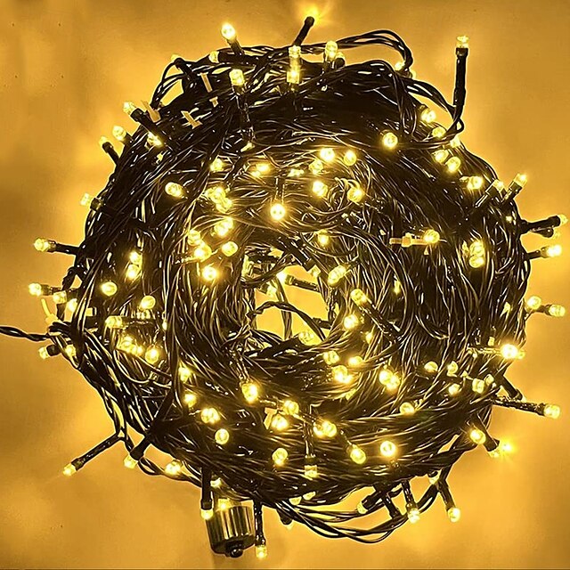  elegant bryllupsfestmottakelse 40 fot 380 LED-fargeskiftende eventyrlys – vanntette innendørs/utendørs strenglys med fjernkontroll, 11 moduser for hage, ferie