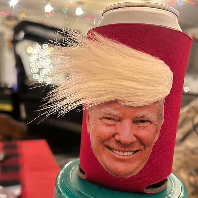 5pcs Funny Can Coolers Sleeves With Trump Hair Great Novelty Gifts 