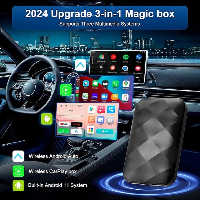  беспроводной адаптер carplay &беспроводной адаптер android auto для iphone ai box потоковое устройство для автомобилей с oem проводным carplay magic link carplay