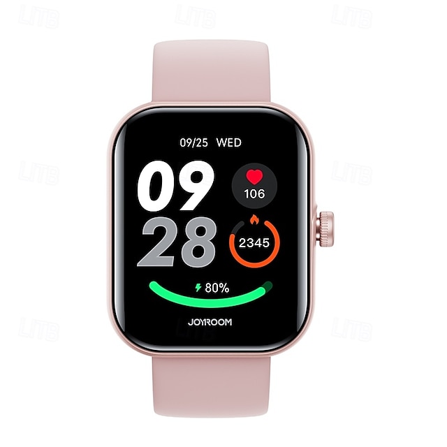  JR-FT5 Plus ساعة ذكية 1.96 بوصة سمارت ووتش بلوتوث متتبع النوم رصد معدل ضربات القلب ساعة منبهة متوافق مع Android iOS نسائي رجالي مكالمات بدون يد ضد الماء قرص مخصص IP68 علبة ساعة مقاس 22 ملم