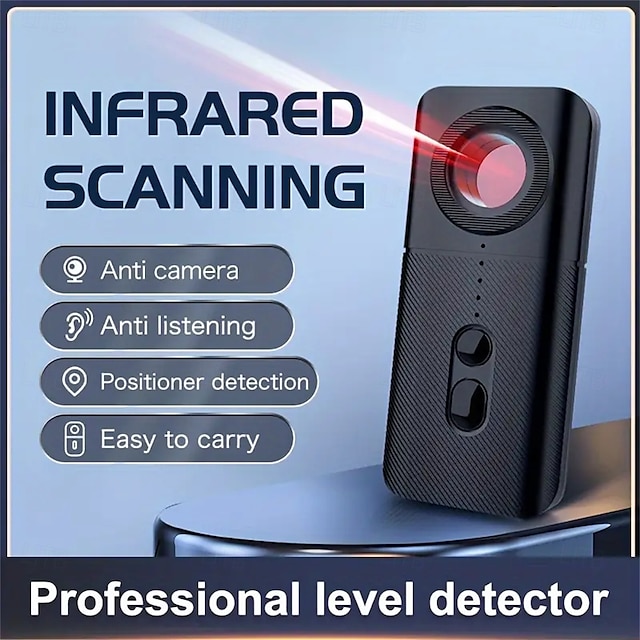  Portable Privacy Detector Mini Travel Camera Scanner with Infrared Sensing USB Rechargeable No Wireless Signal Detection