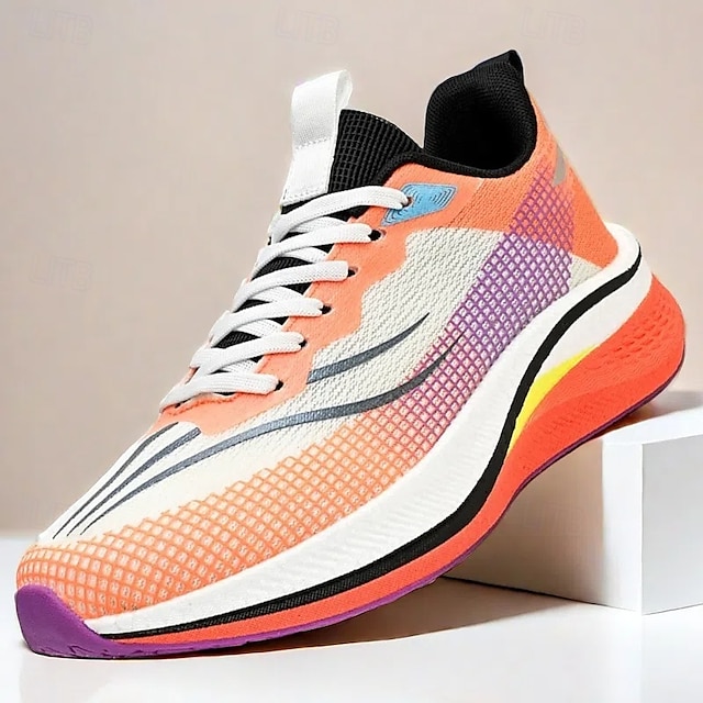  scarpe da corsa sportive leggere da uomo – scarpe da ginnastica con lacci in mesh traspirante con suola ammortizzante per palestra e fitness all'aperto